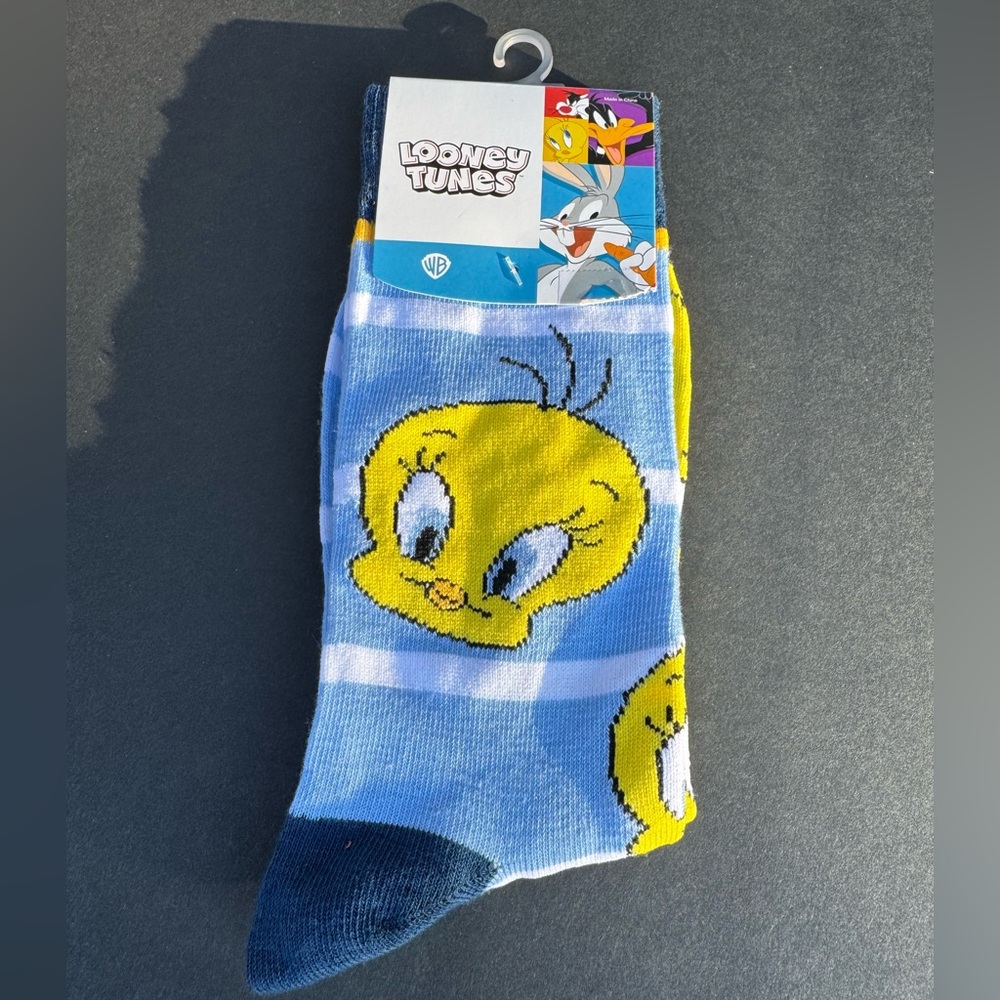 Warner Bros. Tweety Men's Socks - Blue and Yellow
